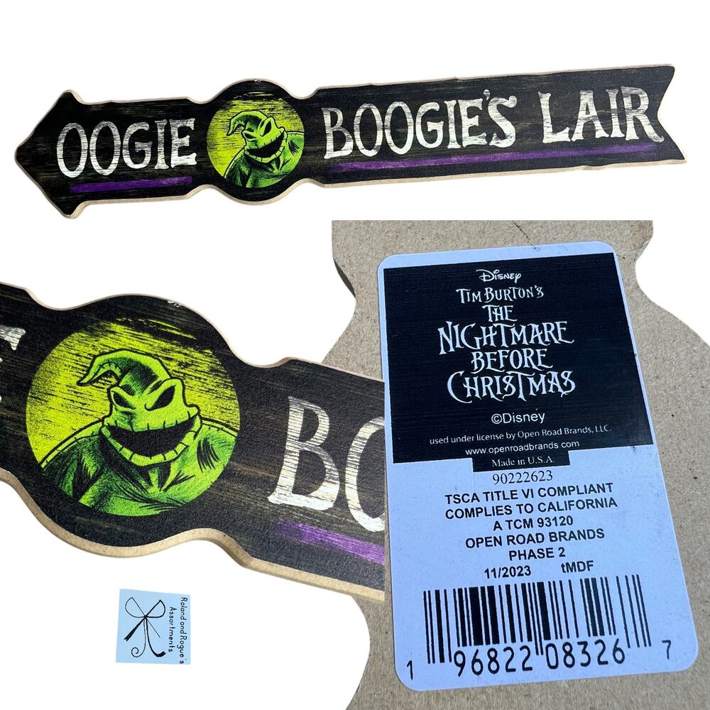 Disney The Nightmare Before Christmas Oogie Boogie Sign Home Decor